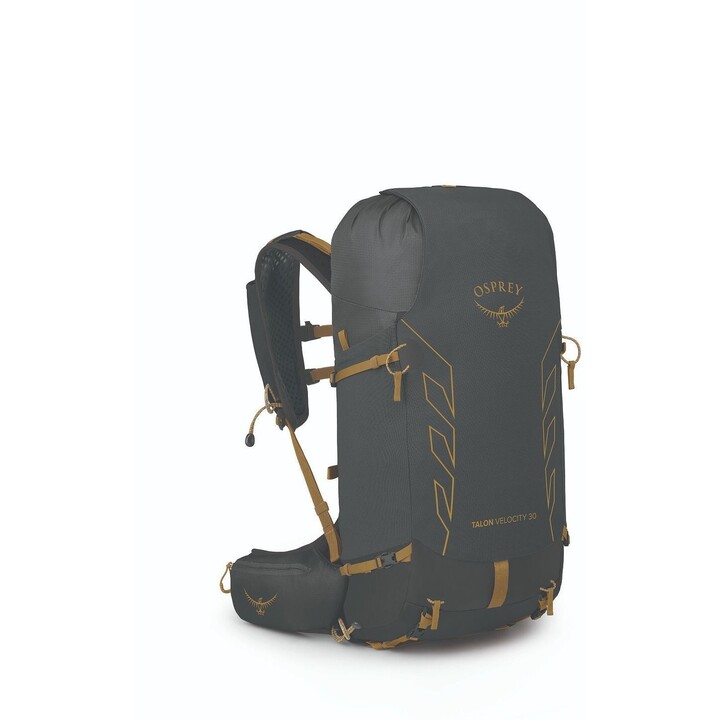 Osprey Talon Velocity 30 Dark Charcoal Tumbleweed Yellow L/XL Technical Fast-Hiking Backpack Unit