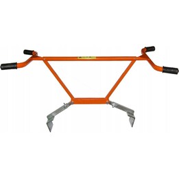 BELDAD 1M, Belle Oblong Longitudinal Curb Tongs, Curved Lifting Grip, Silver/Orange