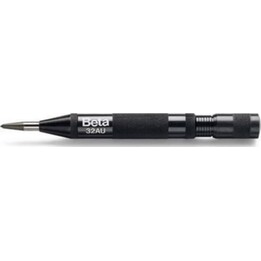 Beta Tools 32AU, Poinçon central automatique professionnel 3mm, acier haute dureté, noir