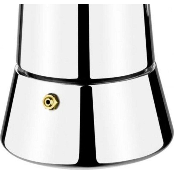Monix M630004 Caffettiera italiana, 4 tazze, acciaio inox, adatta all'induzione, esterno lucido