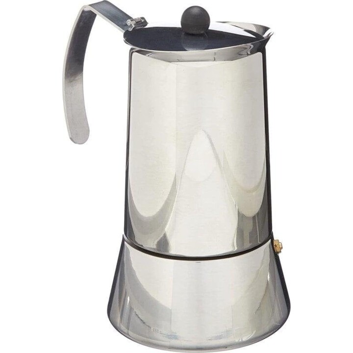 Monix Eterna M630006 Cafetière italienne manuelle, 6 tasses, acier inoxydable, compatible induction