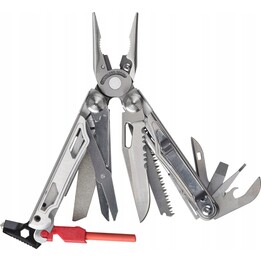 Azymut H-H2038A, Giewon FS, multiutensile con estintore e fischietto, kit di sopravvivenza, argento