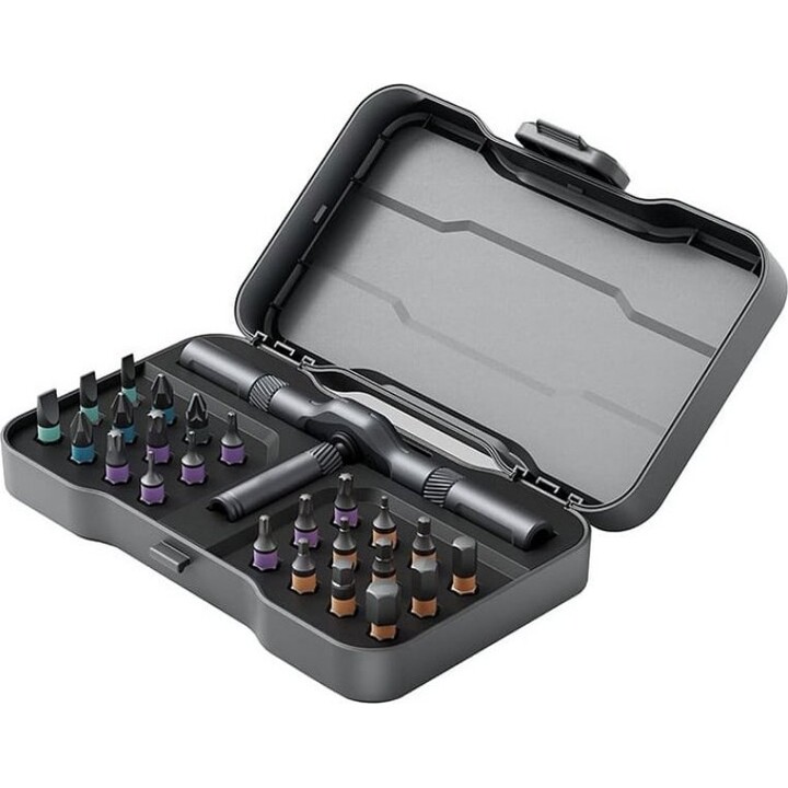 MOVA MRSH01, Juego de destornilladores de carraca con puntas intercambiables, Herramienta manual, Negro
