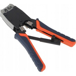 INNE HT-500R, Alicate de pressão profissional para conectores de rede, aço forjado, vermelho/preto