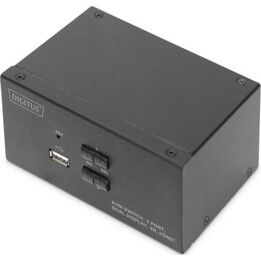Conmutador KVM Digitus 2 puertos pantalla dual 4K HDMI