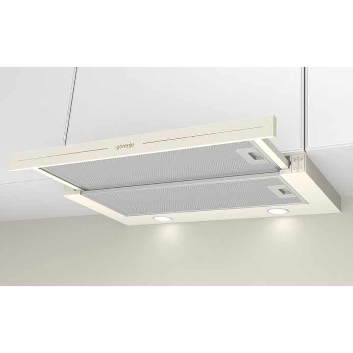 Gorenje BHP62CLI campana Semintegrada (extraíble) Marfil 435 m³/h