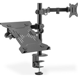 Braccio per monitor Digitus con vassoio per laptop 17-32", 9 kg max.