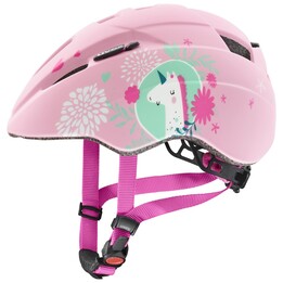 Capacete de bicicleta infantil UVEX Kid 2 CC 46-52cm, unicórnio rosa mate