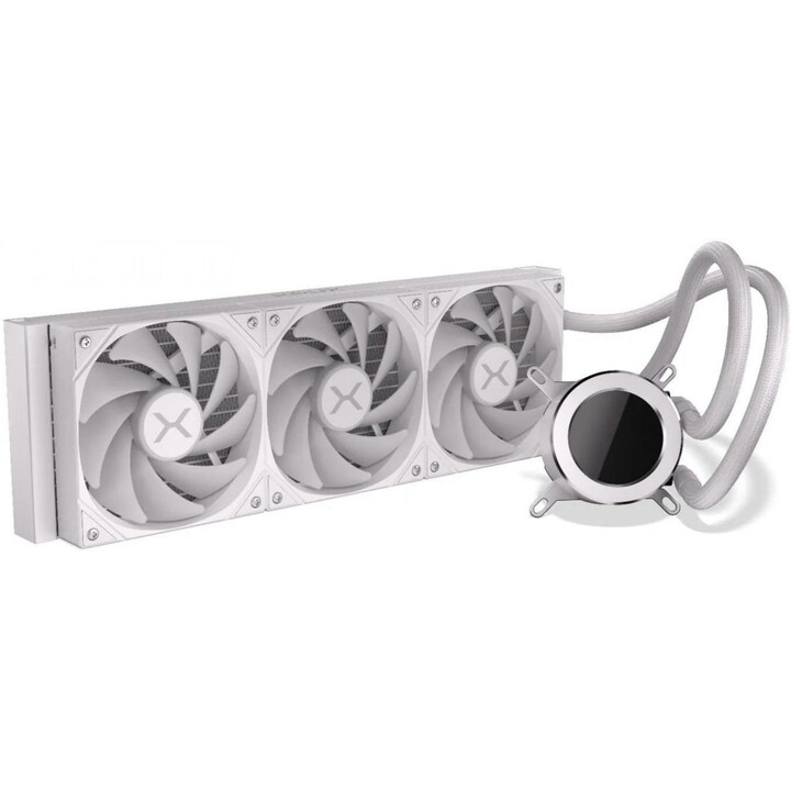 Krux HydroArc 360 White ARGB All-in-One CPU Liquid Cooler 360mm Radiatore PWM Fans Unit