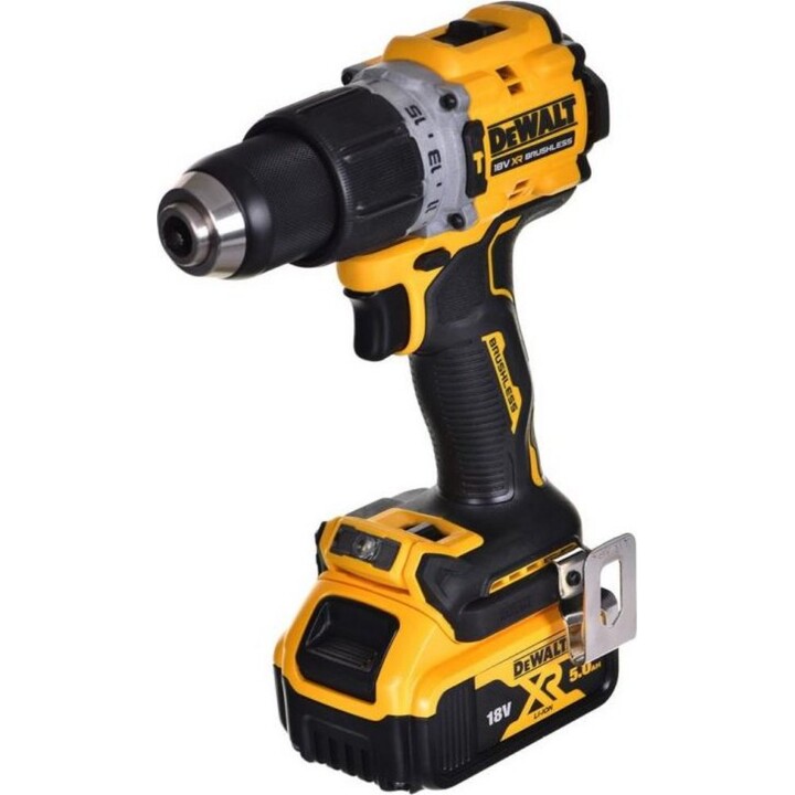 DeWALT DCD805P2T, Taladro percutor 18V 2x5.0Ah BL TSTAK, Alto rendimiento de par, Amarillo