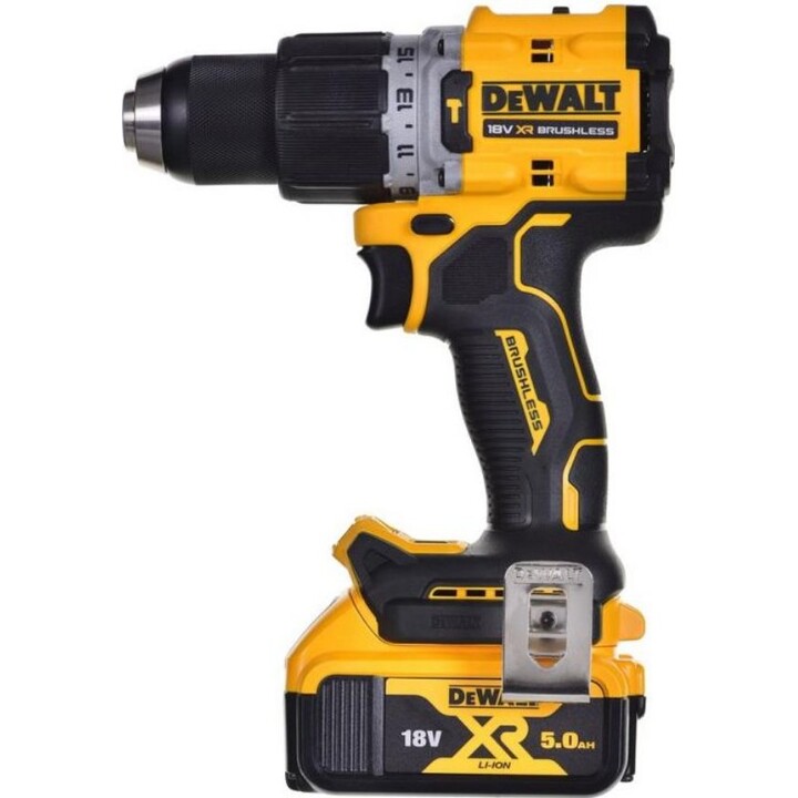 DeWALT DCD805P2T, Taladro percutor 18V 2x5.0Ah BL TSTAK, Alto rendimiento de par, Amarillo