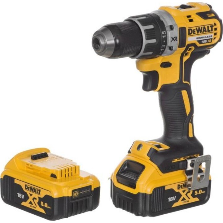 DeWALT DCD791P2, Taladro percutor profesional 1,7 kg, Tecnología de motor sin escobillas, Amarillo/Negro