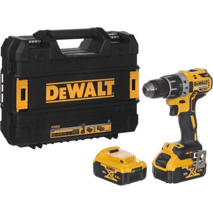 DeWALT DCD791P2, Taladro percutor profesional 1,7 kg, Tecnología de motor sin escobillas, Amarillo/Negro
