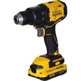 Stanley SFMCD710D2K-QW, trapano a percussione 18V V20, kit doppia batteria e valigetta, giallo