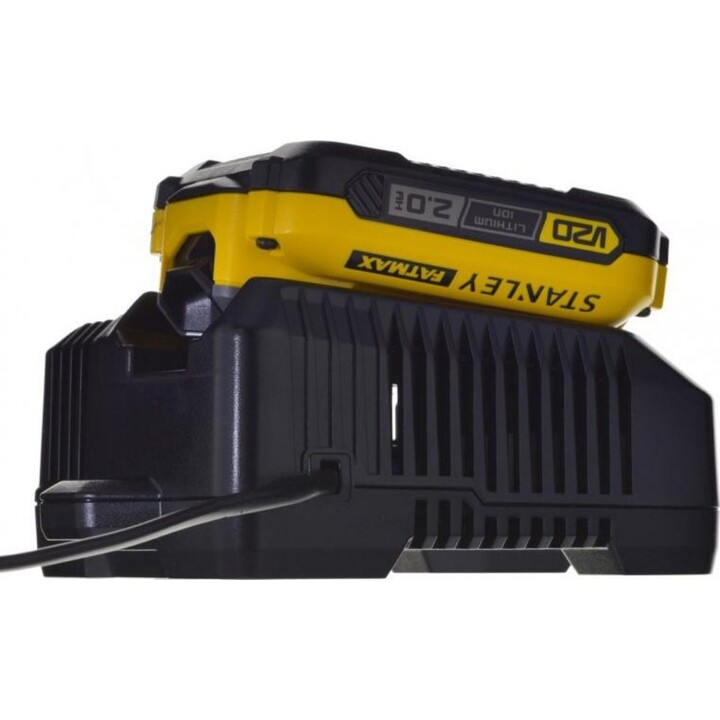 Stanley SFMCD710D2K-QW, trapano a percussione 18V V20, kit doppia batteria e valigetta, giallo
