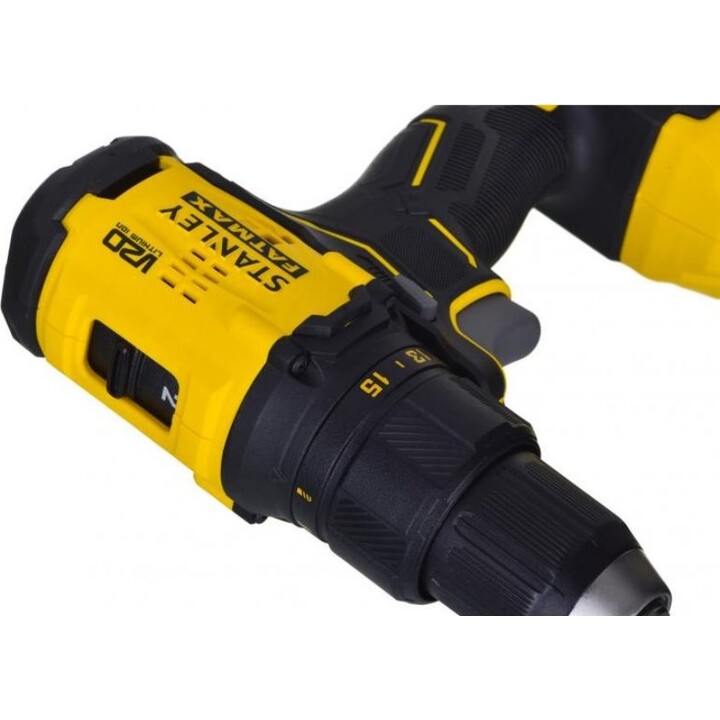 Stanley SFMCD710D2K-QW, Berbequim de martelo 18V V20, bateria dupla e estojo, amarelo