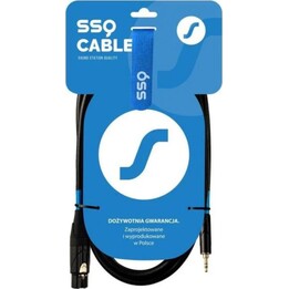 SSQ XLRMi0.5 Câble XLR femelle vers connecteur stéréo 3,5 mm, 0,5m