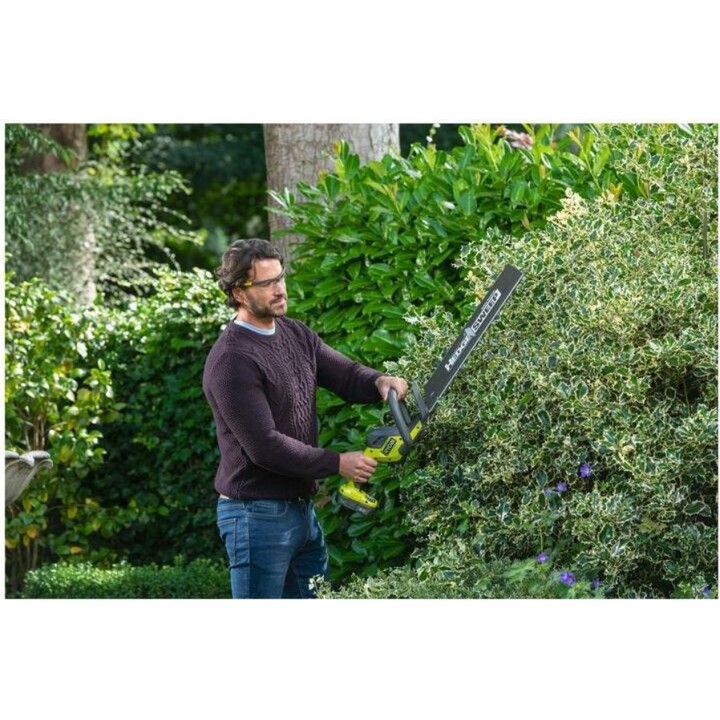 Ryobi, Cortasetos One+ 18V, Doble Acción Cuchillas Endurecidas, Verde
