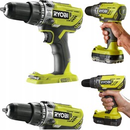 Ryobi R18PD3-0, Taladro percutor compacto One+ 18V, selector de marchas de 2 velocidades, verde