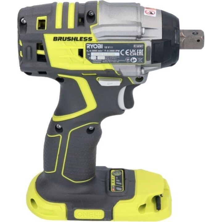 Ryobi, One+ Chave de impacto sem escova de 1/2", desempenho de binário elevado, verde