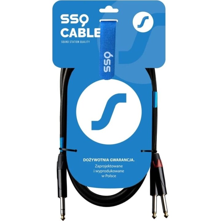 Cabo estéreo com conectores jack SSQ JSJM2 - 2 metros de conectores jack mono