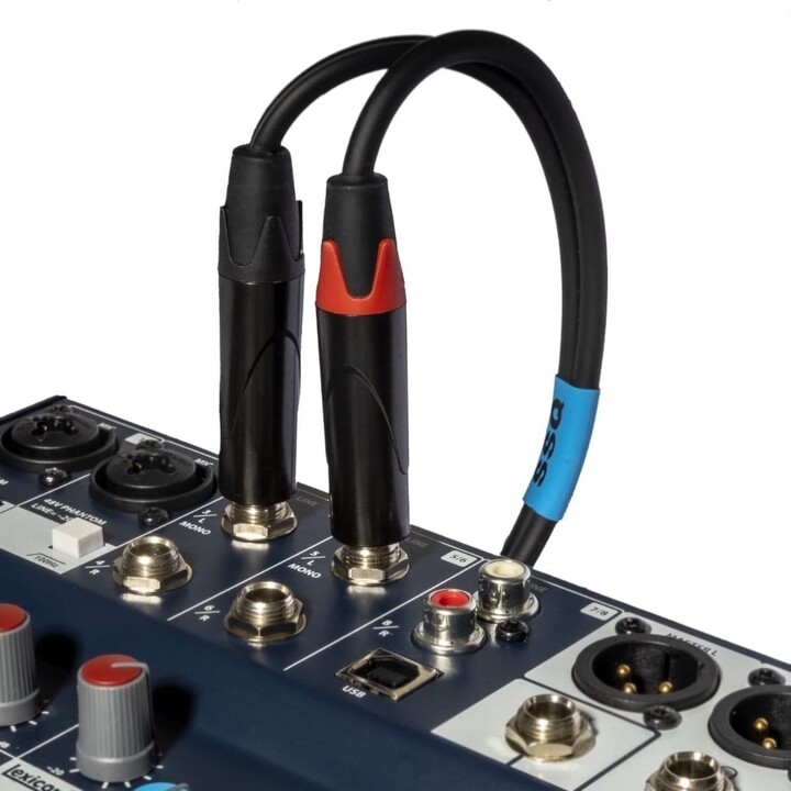Cabo estéreo com conectores jack SSQ JSJM2 - 2 metros de conectores jack mono