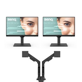 2x BenQ Monitor GW2490T 60,5 cm (24 Zoll) + BenQ Ergo Arm BDH01
