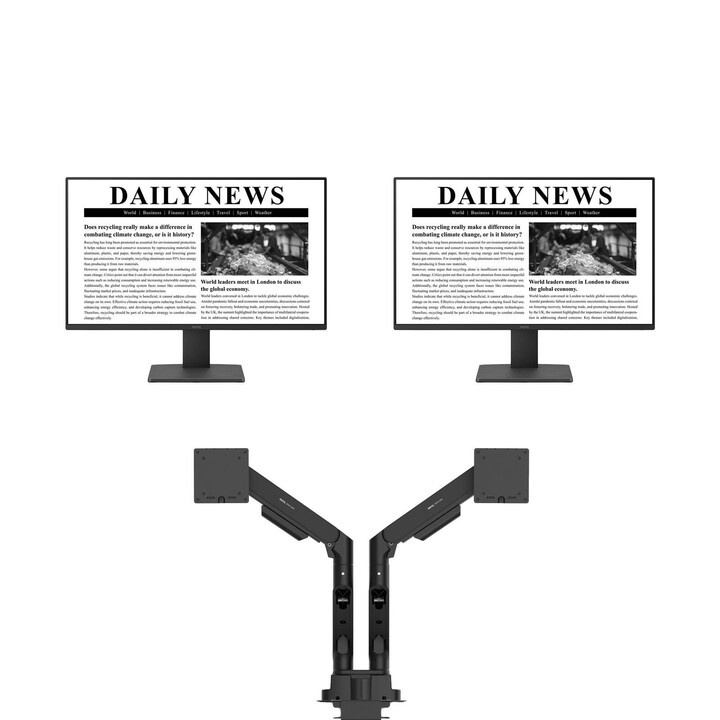 2 monitores BenQ GW2491 de 60,5 cm (23,8 polegadas) + braço articulado BenQ Ergo Arm BDH01
