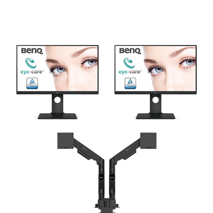 2 monitor BenQ GW2790T da 68,58 cm (27 pollici) + braccio ergonomico BenQ BDH01