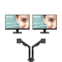2 monitores BenQ GW2790 Essential de 68,58 cm (27 polegadas) + braço articulado BenQ Ergo Arm BDH01