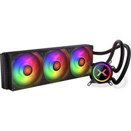 Krux HydroArc 360 ARGB Unidade de arrefecimento líquido para CPU tudo-em-um com radiador de 360 mm e ventoinhas PWM