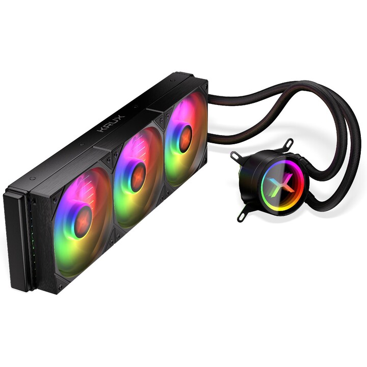 Krux HydroArc 360 ARGB Raffreddatore a liquido per CPU tutto in uno Radiatore da 360 mm Unità ventole PWM