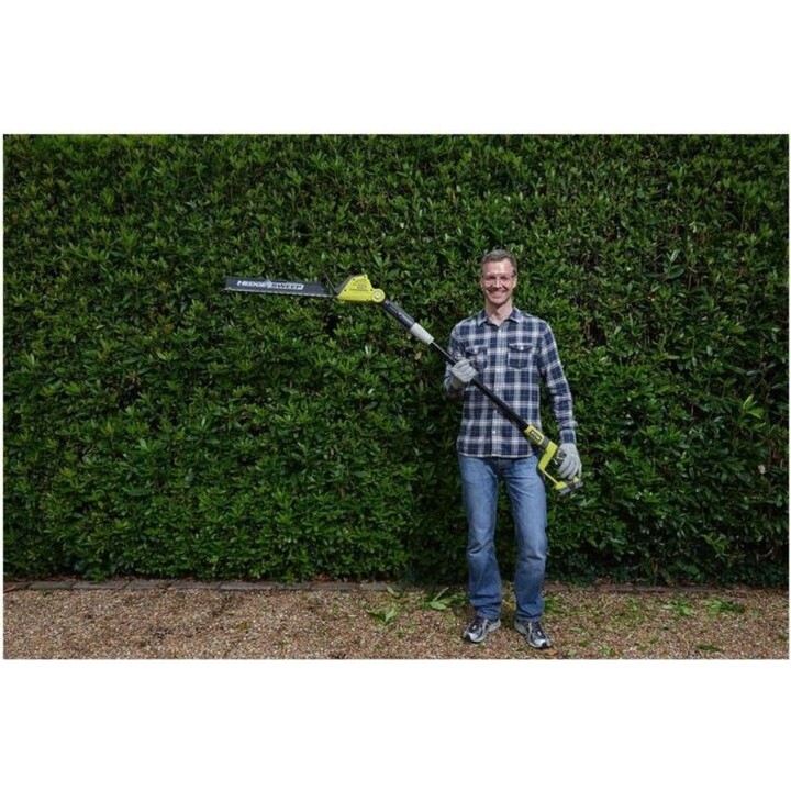 Ryobi OPT1845, Taille-haie sur perche 18V ONE+, tête articulée 45cm, vert/argenté