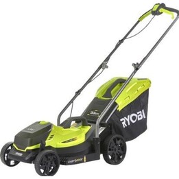 Ryobi RLM18X33B40, cortacésped inalámbrico ONE+ de 18V, kit de batería y cargador de 4,0Ah, verde/gris