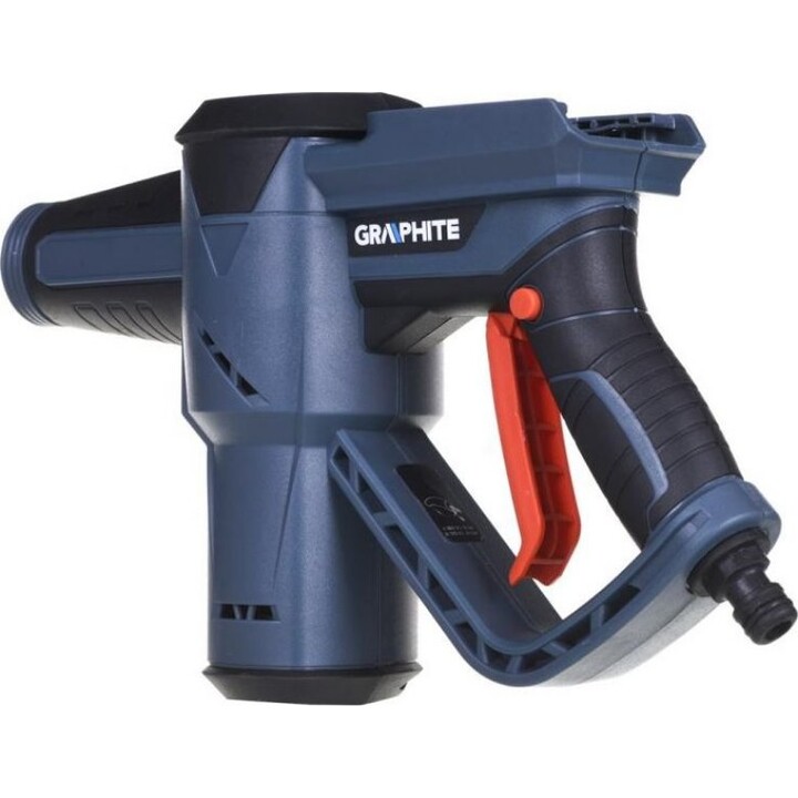 Graphite 58G095, Energy+ 18V Akku-Hochdruckreiniger, selbstansaugendes System, Grau/Schwarz