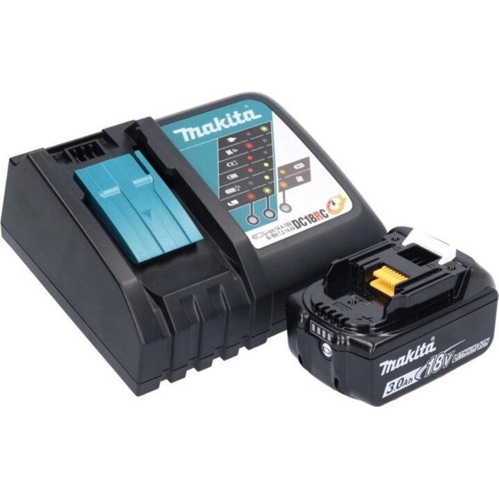 Makita DUR193RF, Recortadora de césped sin cable 18V LXT, Kit de batería y cargador de 3,0Ah, verde azulado