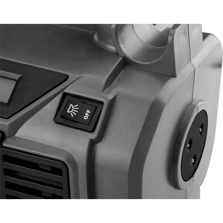 Graphite 58GE113, Compresor de aire portátil Energy+ 18V, pantalla digital, manguera flexible, gris/negro