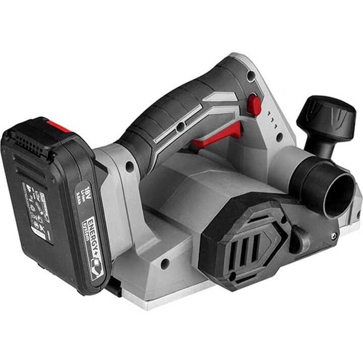 Graphite 58GE135, pialla manuale a batteria Energy+ 18V, profondità di taglio regolabile, grigio/nero