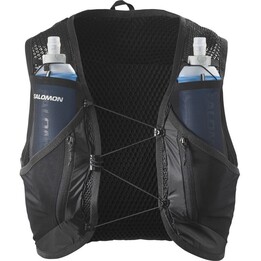 Salomon Active Skin 12 Set Emerglow Schwarz 12L Technische Hydration Vest Einheit