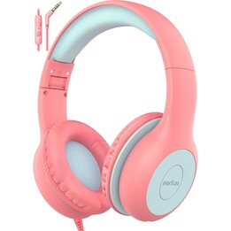 Earfun K1 Rosa e Azul com Limitador de Volume 85/94 dB e SharePort - Auscultadores para Crianças