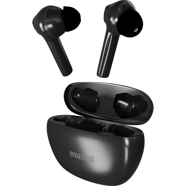 Cuffie wireless Maxell Dynamic+ con custodia di ricarica Bluetooth - Nere