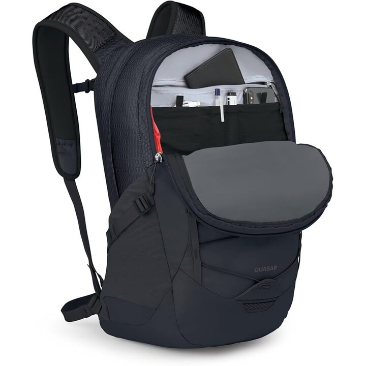 Osprey Quasar 26 Black 26L Technical Commuter Daypack Ventilazione AirScape