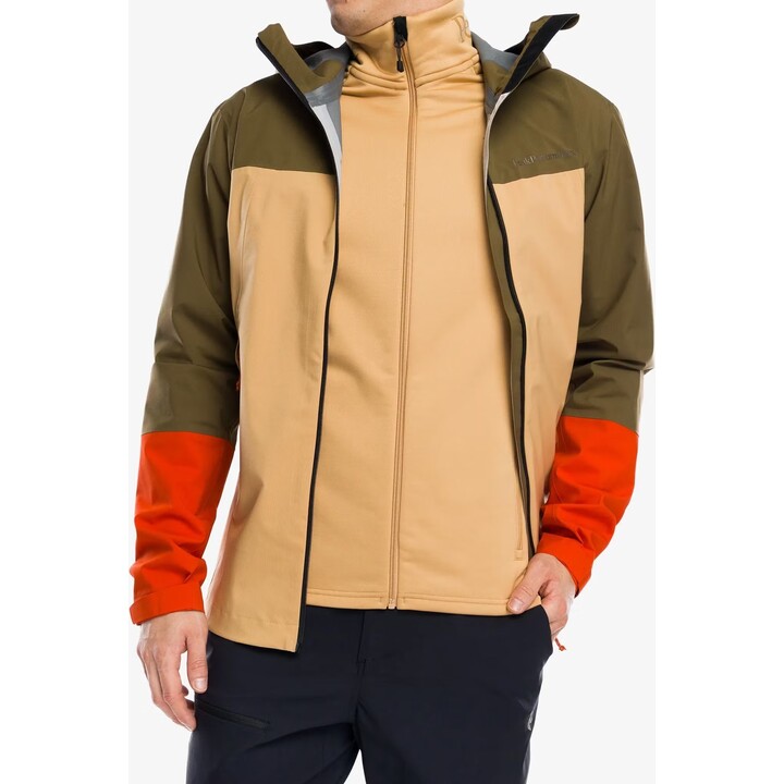 Peak Performance Trail Hipe Shell Jacket - Meadow Moss/Sierra Sand Size: L