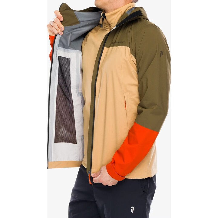 Peak Performance Trail Hipe Shell Jacket - Meadow Moss/Sierra Sand Taglia: L