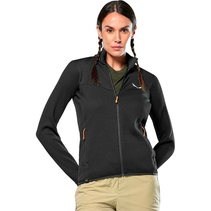 Salewa Puez Waffle Hyb PL Jacket - black out Damen Sweatshirt Größe: S