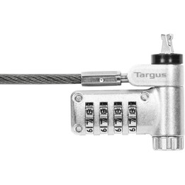 Targus DEFCON Ultimate - Lucchetto universale a combinazione ripristinabile, argento, cavo da 2 m