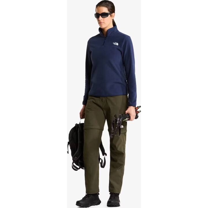 Casaco Glacier Fleece 1/4 Zip para mulher da The North Face - Summit Navy Size: S