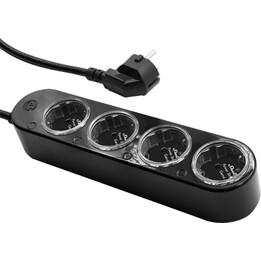Shelly Power Strip 4 Gen4 Wi-Fi Smart Power Strip Monitorização de energia com 4 tomadas Preto