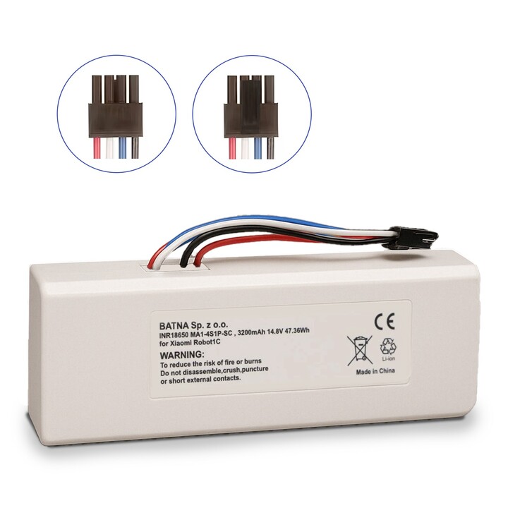 Batteria ricaricabile Xiaomi Robot 1C P1904-4s1p-mm, 3200 mAh, 47,36 Wh, Stytj01zhm Mijia 1C P1904-4s1p-mm (dreame Mc1808)