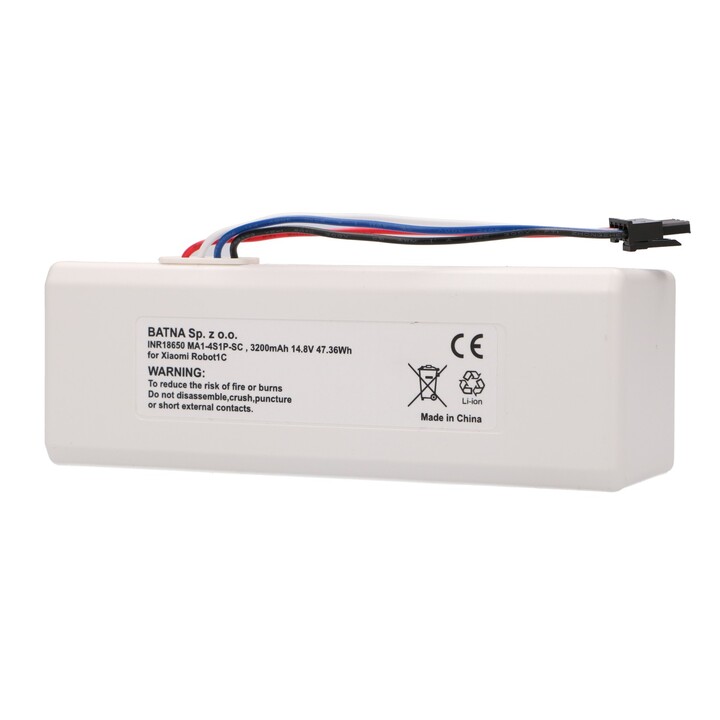 Bateria recarregável Xiaomi Robot 1C P1904-4s1p-mm, 3200mAh, 47,36Wh, Stytj01zhm Mijia 1C P1904-4s1p-mm (dream Mc1808)